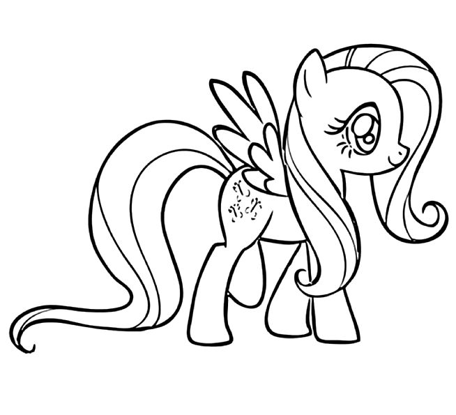 Fluttershy coloring pages