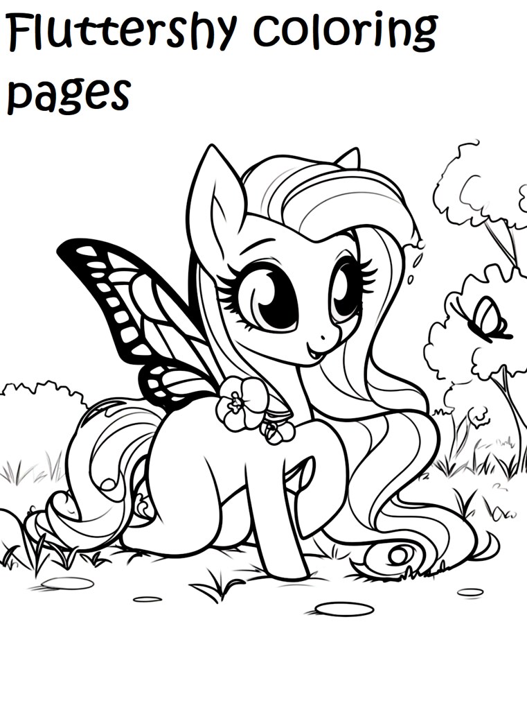 Fluttershy coloring pages fluttershy coloring pages free â