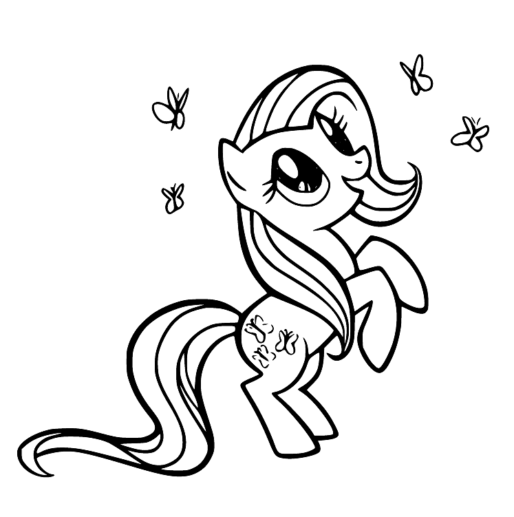 Fluttershy coloring pages printable for free download