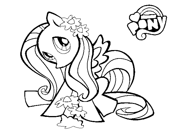 Fluttershy coloring page