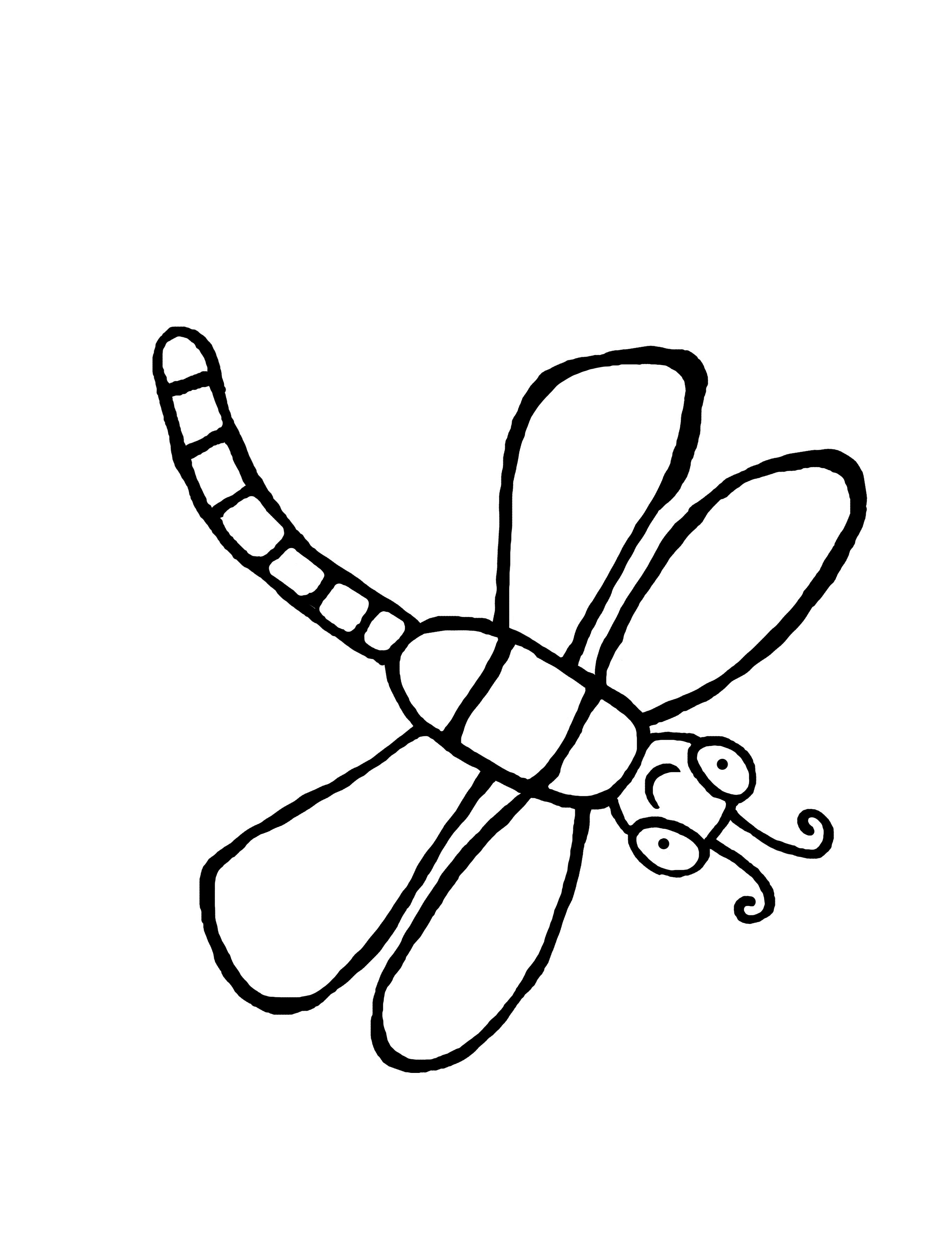 Free printable dragonfly coloring pages for kids