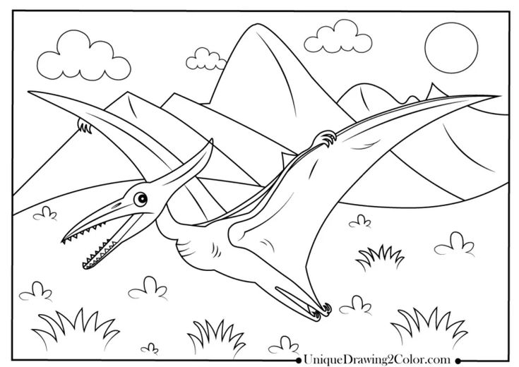 Pterodactyl coloring pages