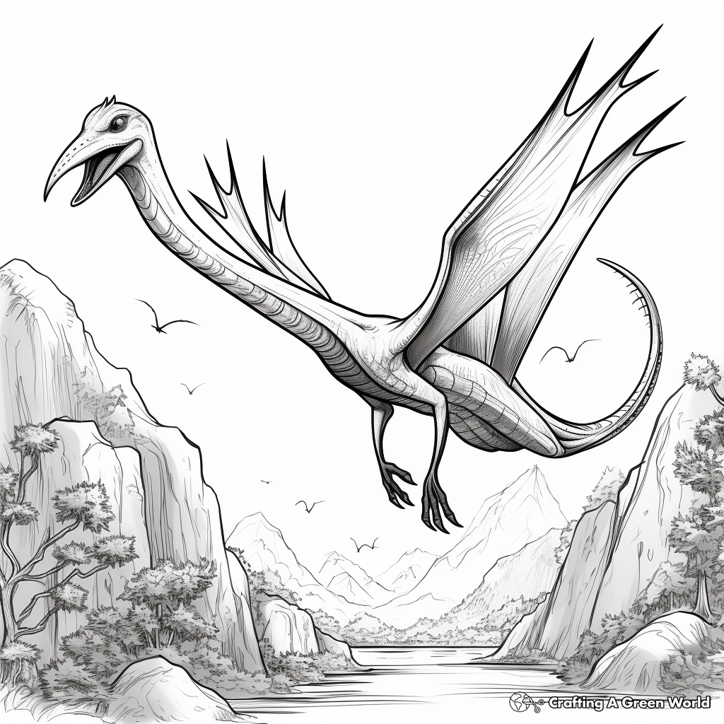 Flying dinosaurs coloring pages