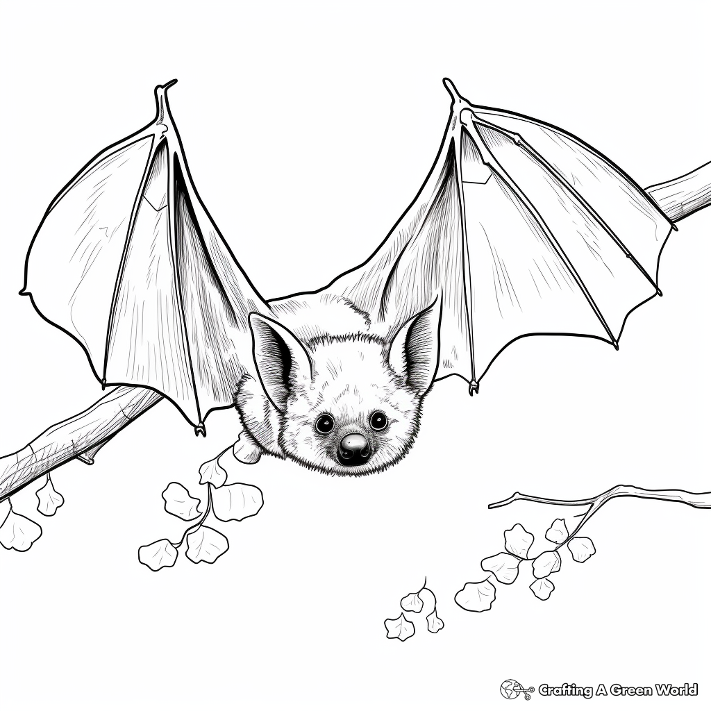 Fruit bat coloring pages