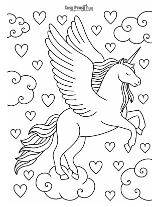 Unicorn coloring pages