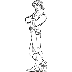 Flynn rider coloring pages for kids