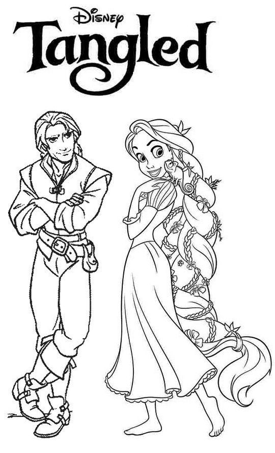 Tangled rapunzel and flynn rider coloring page rapunzel coloring pages disney coloring pages coloring pages