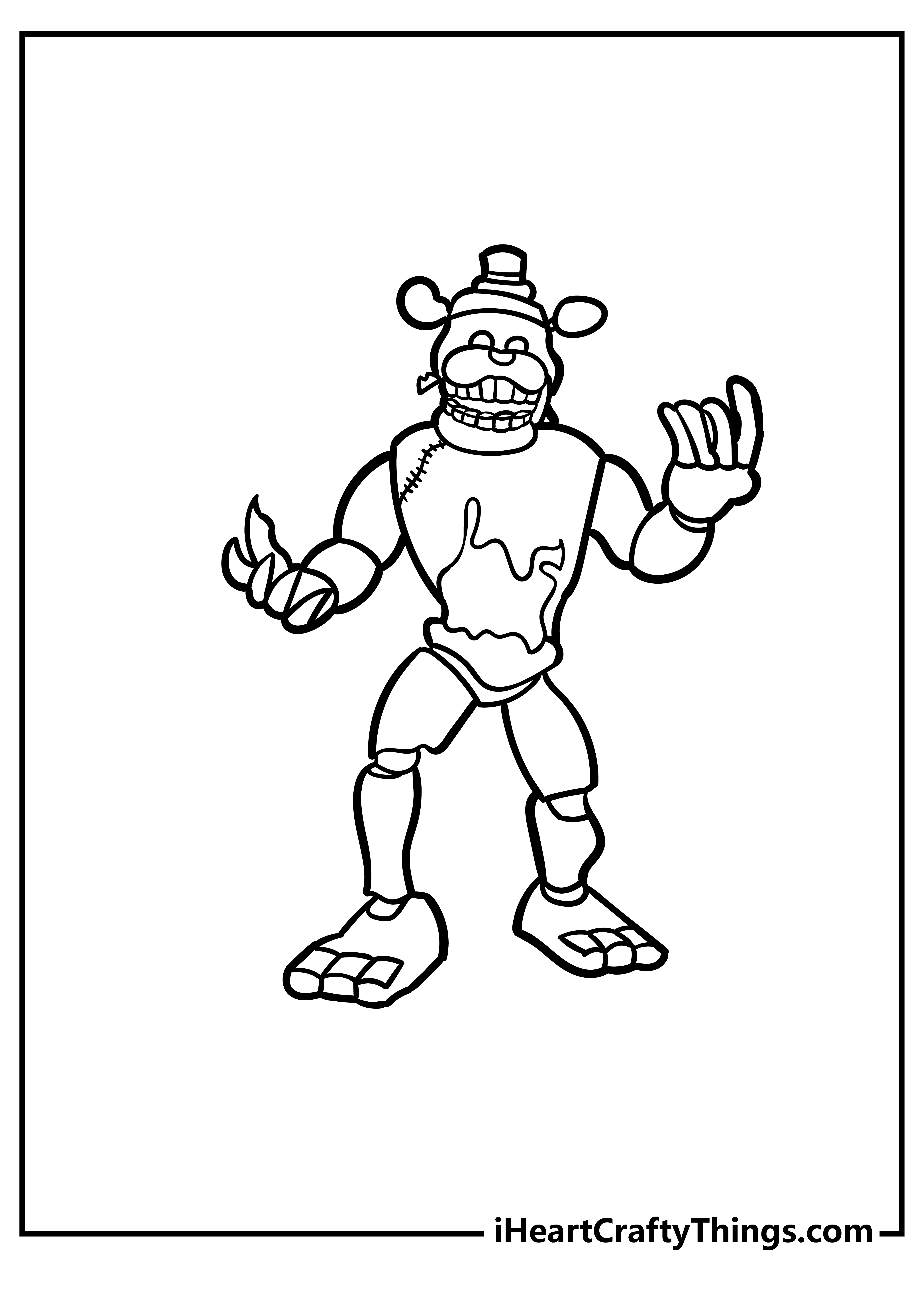 Five nights at freddys coloring pages free printables