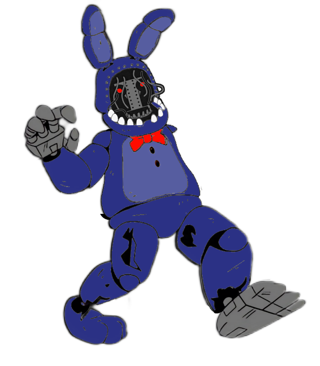 Fnaf coloring book withered bonnie colorized by dtwfan on