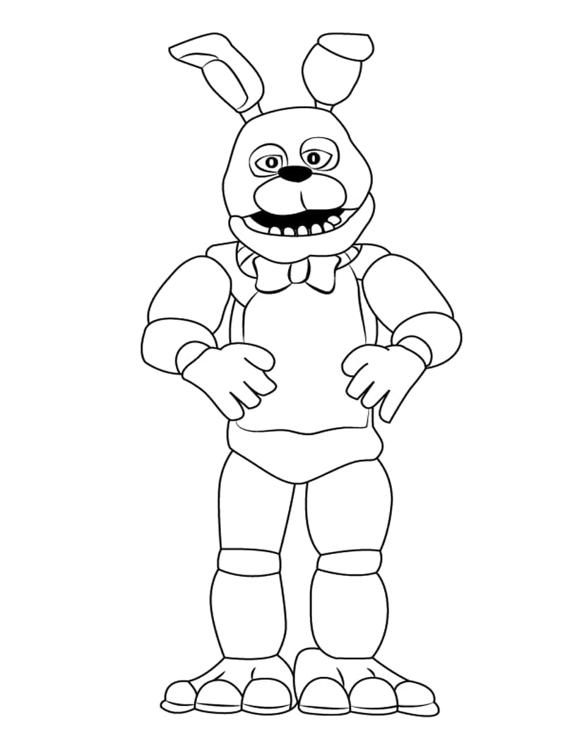 Bonnie five nights at freddys coloring page