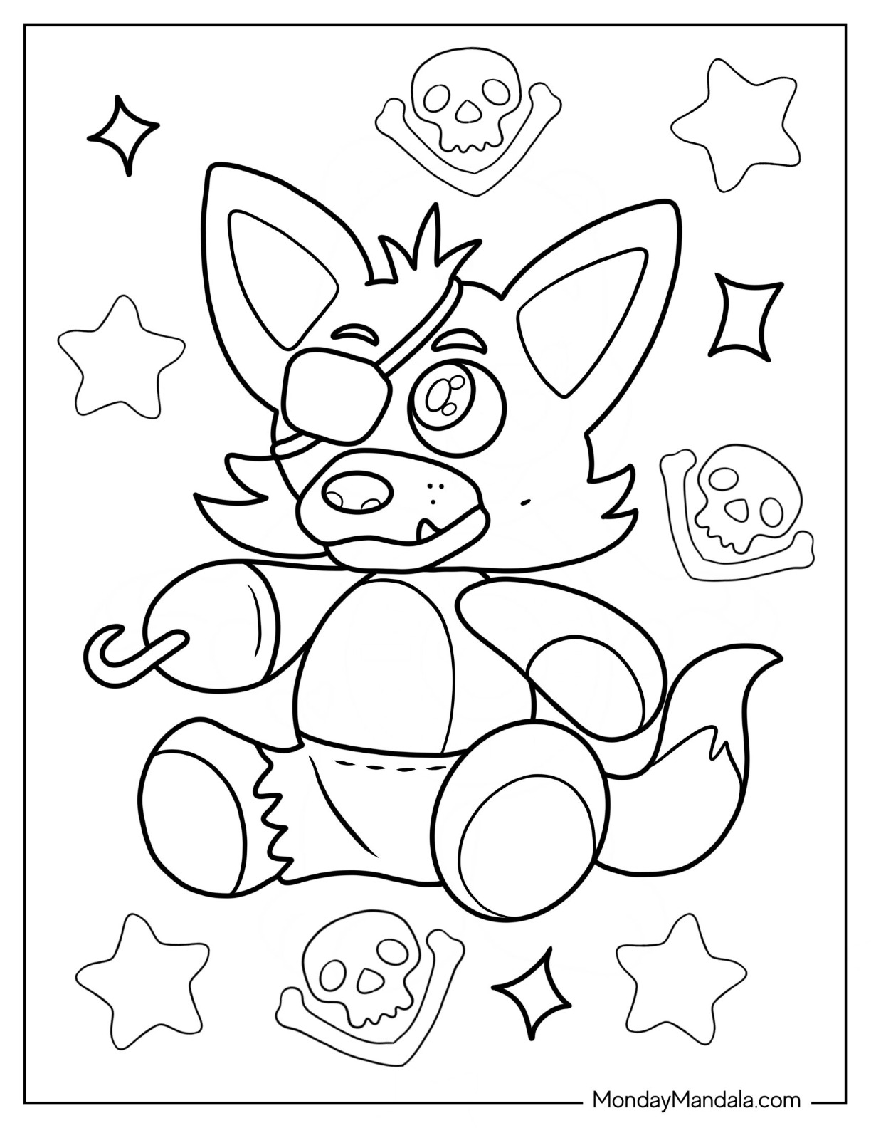 Five nights at freddies coloring pages free pdf printables