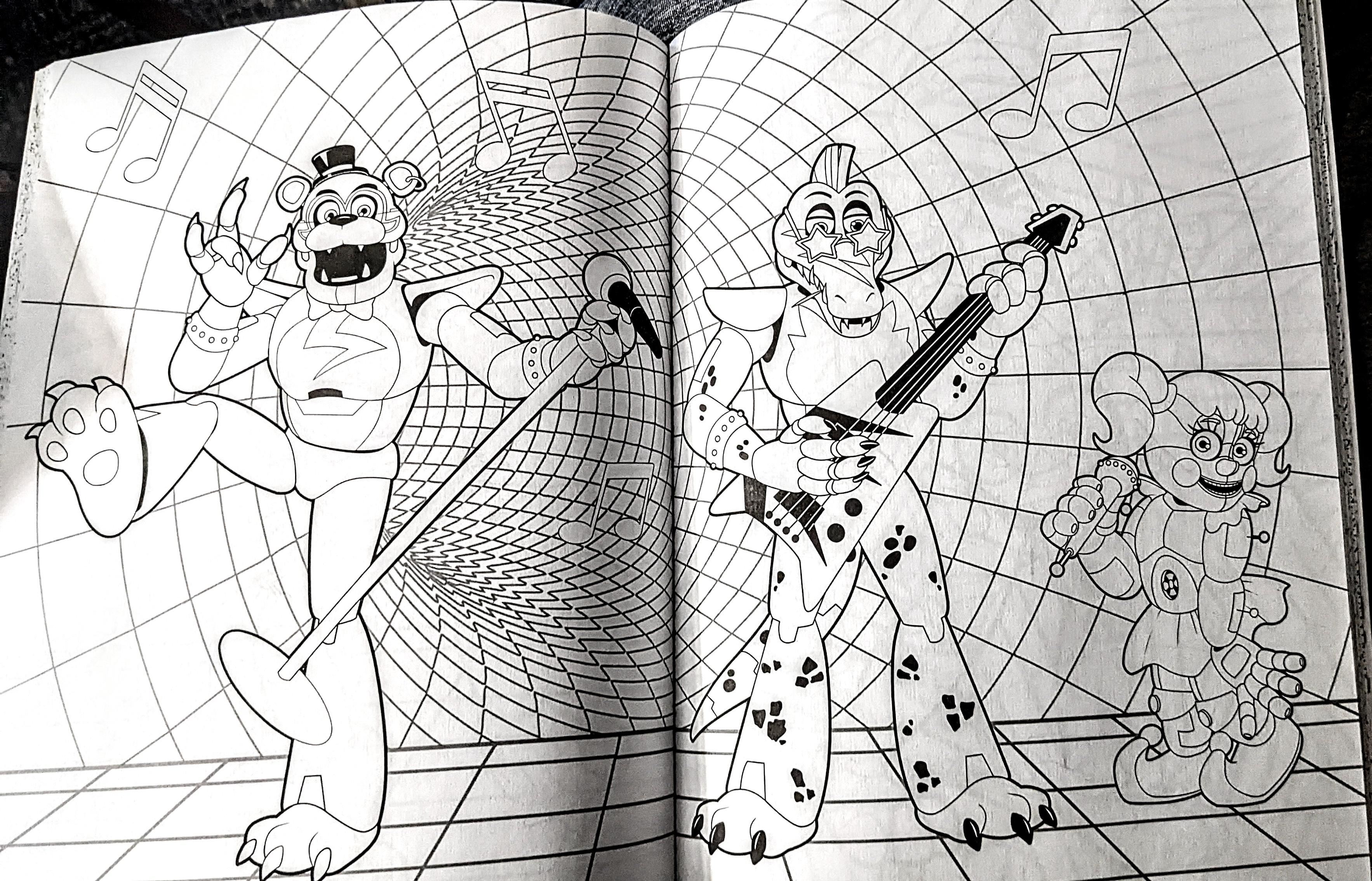 Flipping through the fnaf coloring book and found this page interesting rgametheorists