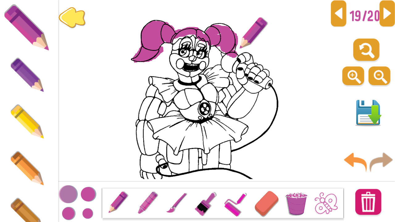 Fnaf coloring page â play online for free on games