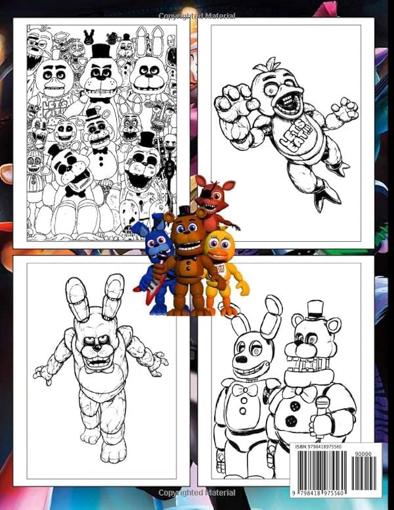 Five îights at freddys fnaf coloring book perfect ideal coloring pages for an amazing coloring enjoyment