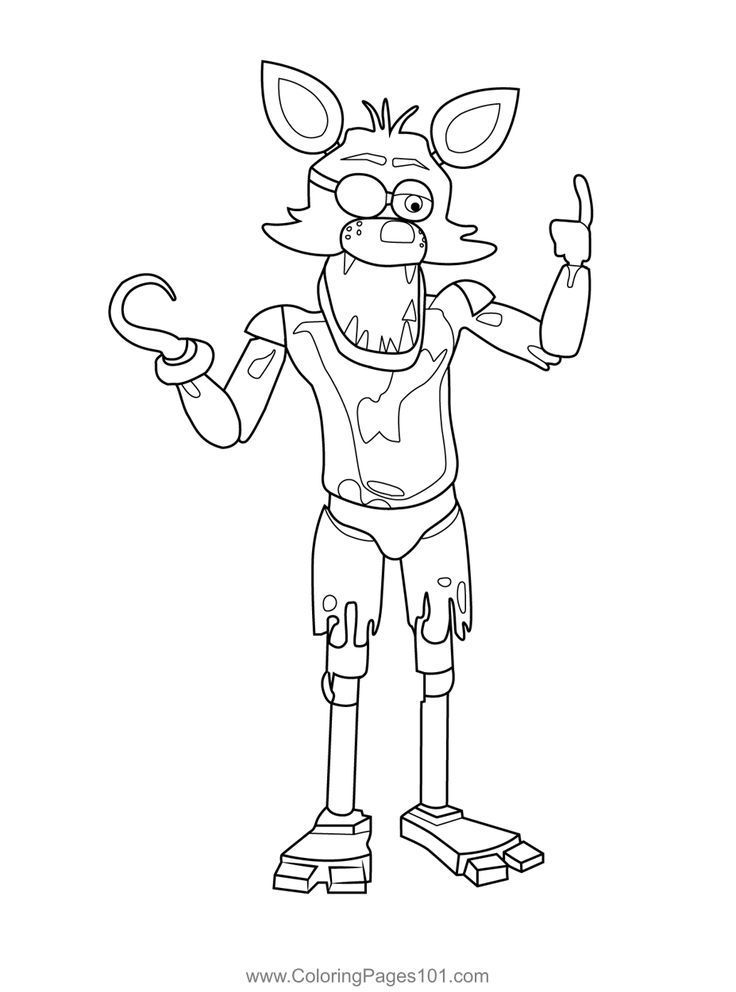 Foxy fnaf coloring page fnaf coloring pages coloring pages cute coloring pages