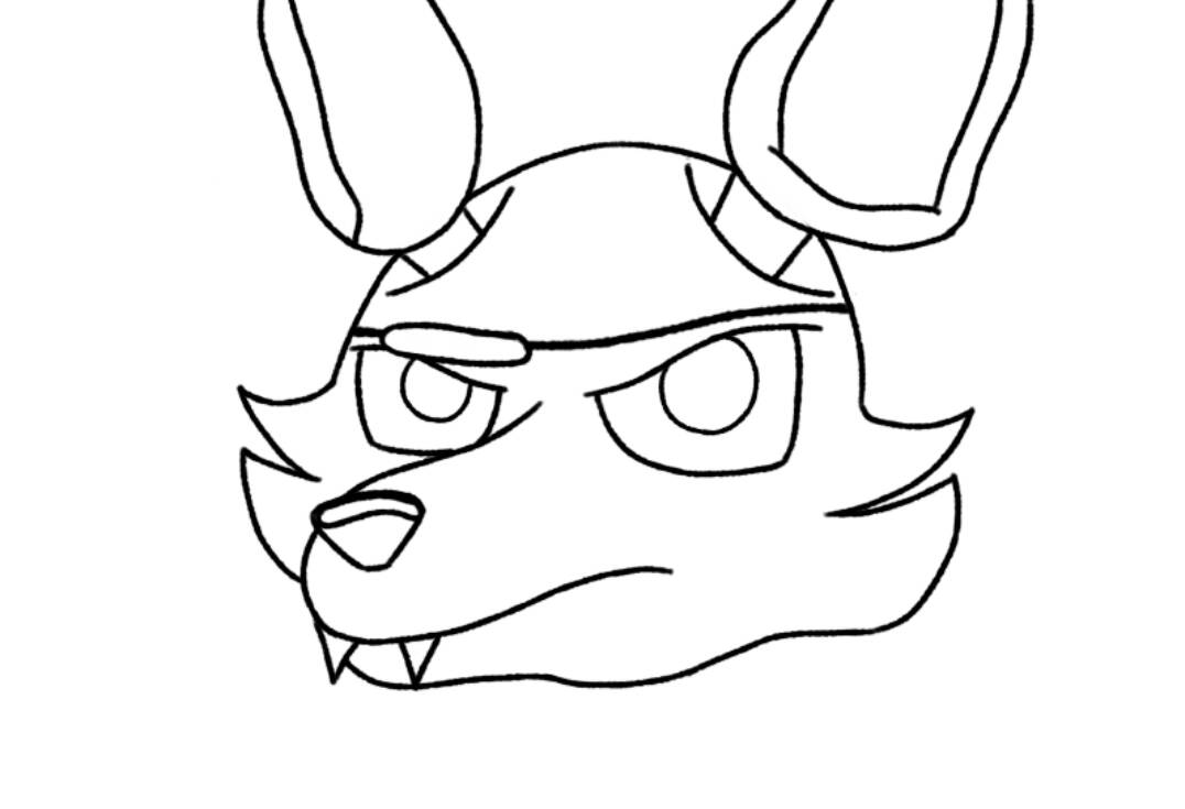 Fnaf foxy coloring picture by delightedrabbit on