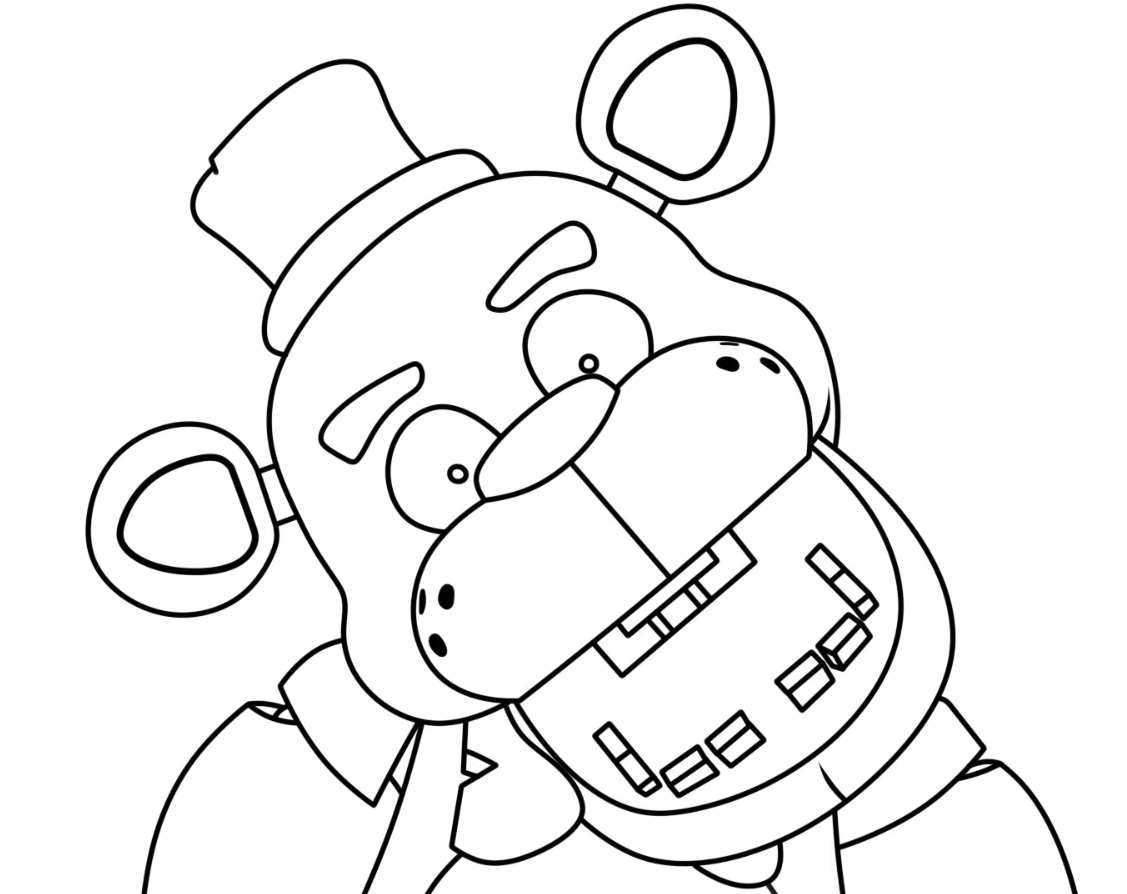 Coloring pages fnaf golden freddy print free