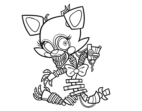 Mangle from five nights at freddys coloring page