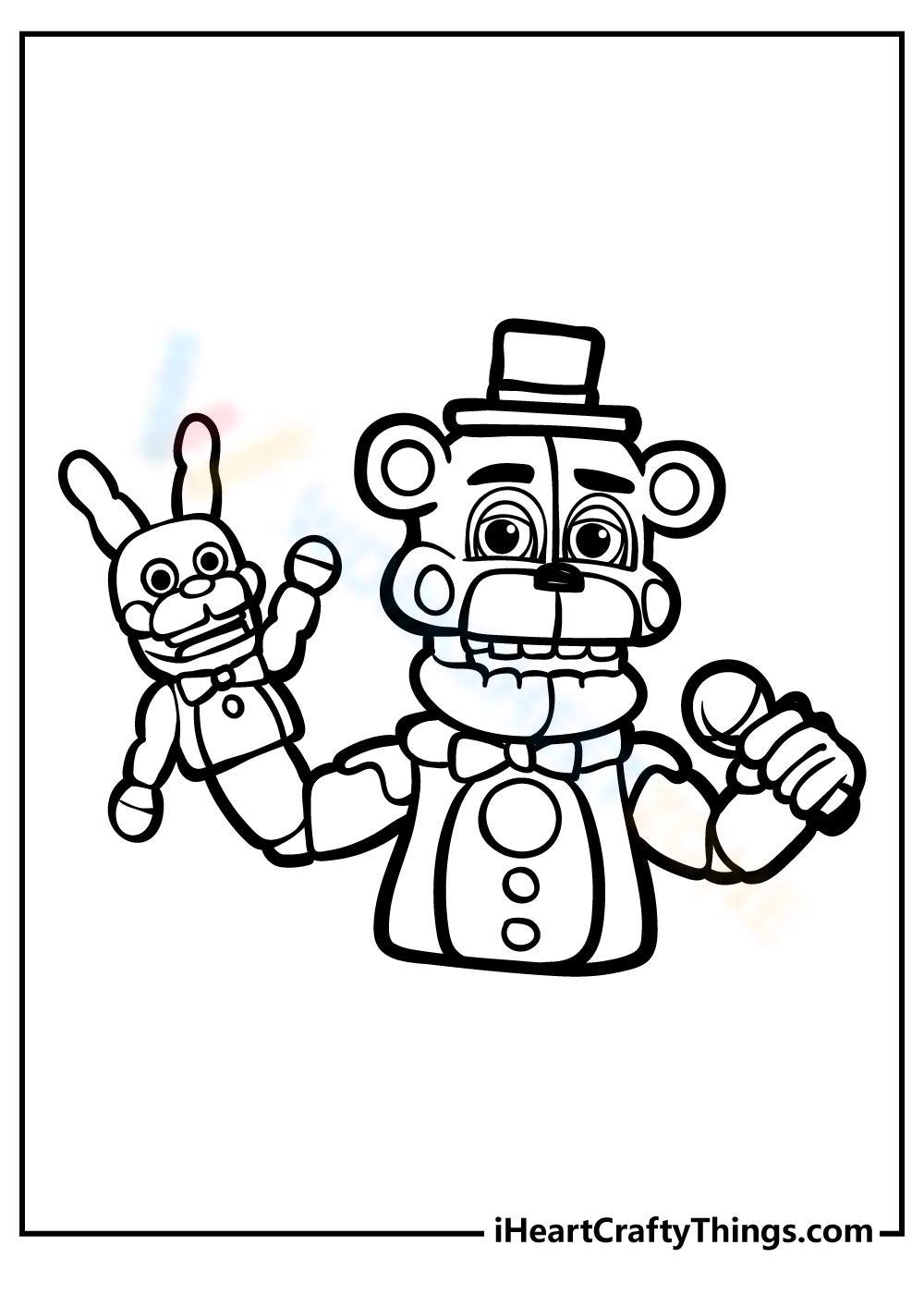 Free printable five nights at freddys fnaf coloring pages