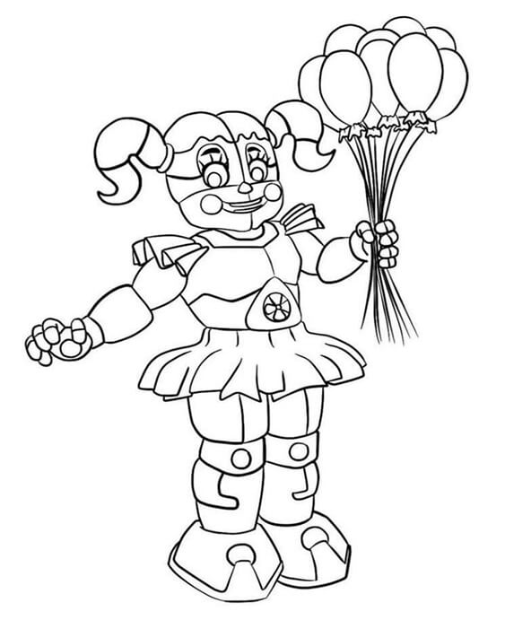 Free easy to print fnaf coloring pages