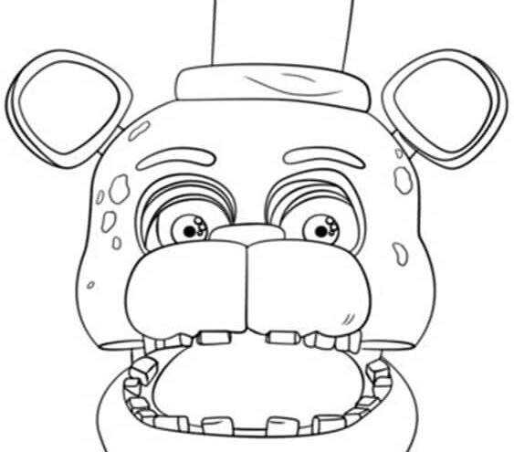 Free easy to print fnaf coloring pages