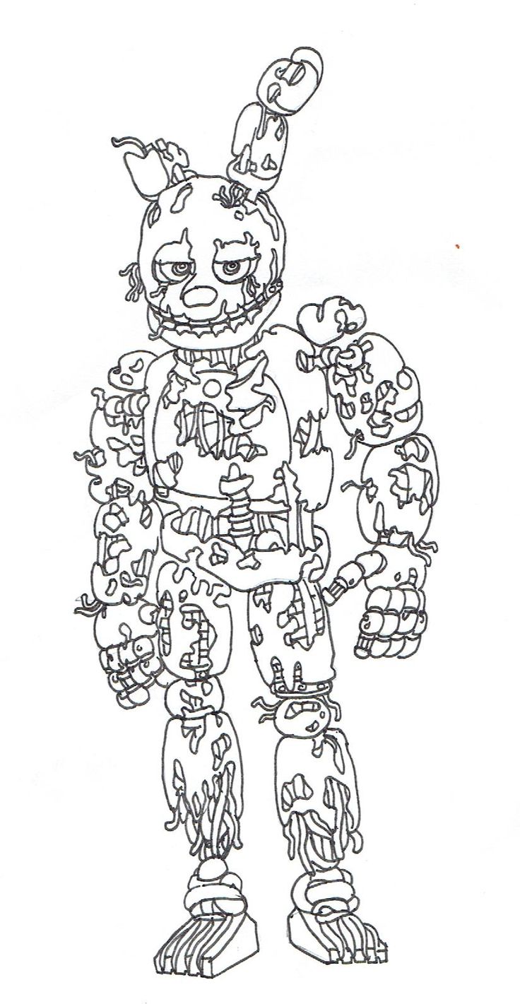 Five nights at freddys coloring pages springtrap