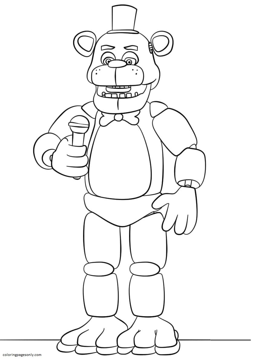 Five nights at freddys coloring pages printable for free download