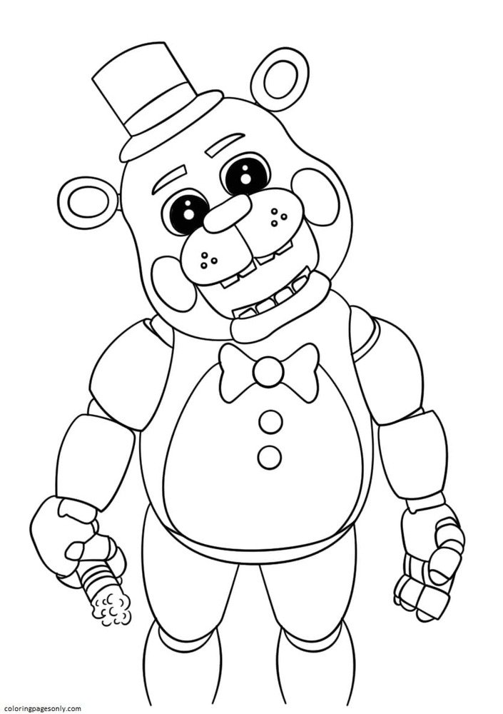 Five nights at freddys coloring pages printable for free download