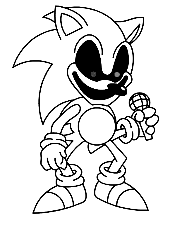 Sonic exe coloring pages printable for free download