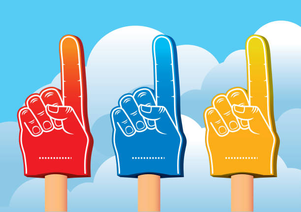 Foam finger stock illustrations royalty