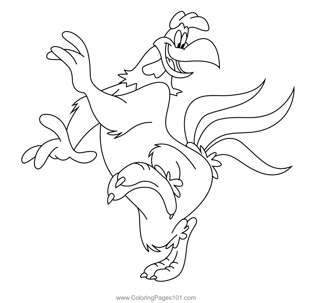 Foghorn leghorn coloring page for kids