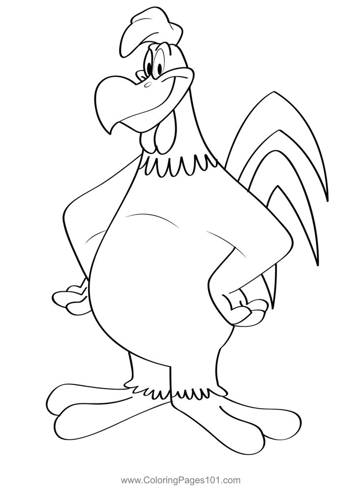 Standing foghorn leghorn coloring page foghorn leghorn baby looney tunes coloring pages