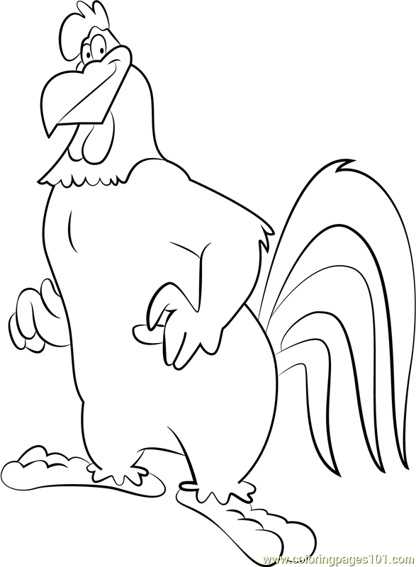 Foghorn leghorn coloring page for kids