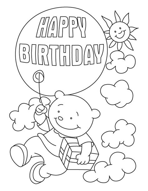 Free coloring birthday cards