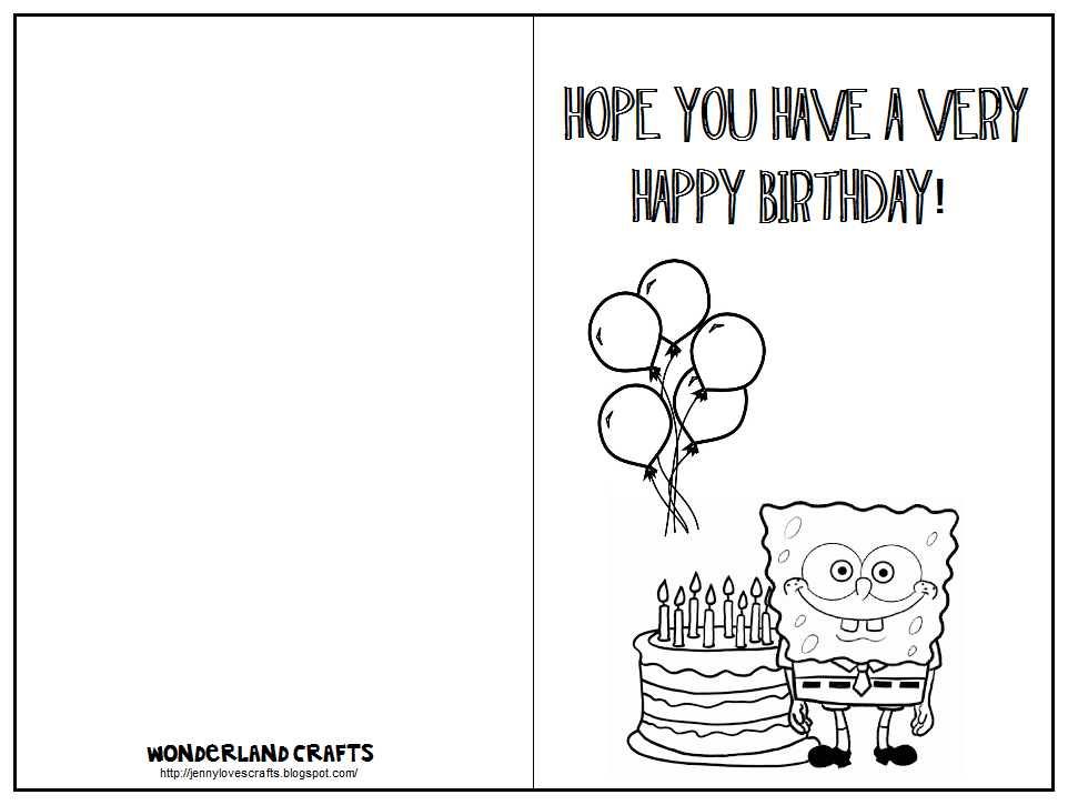 Print out birthday card