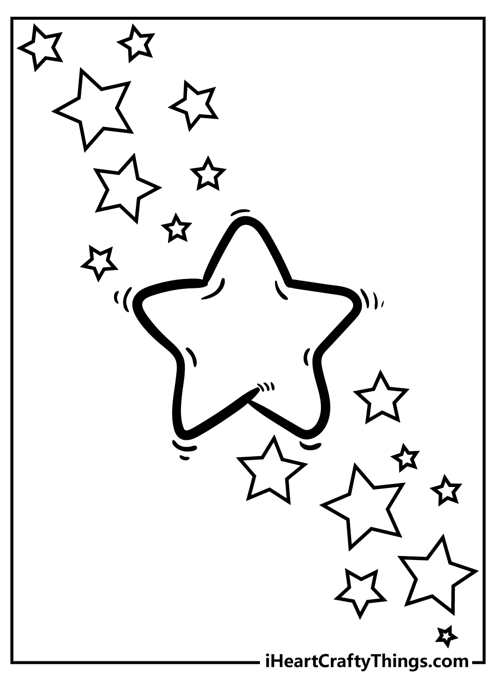 Star coloring pages free printables