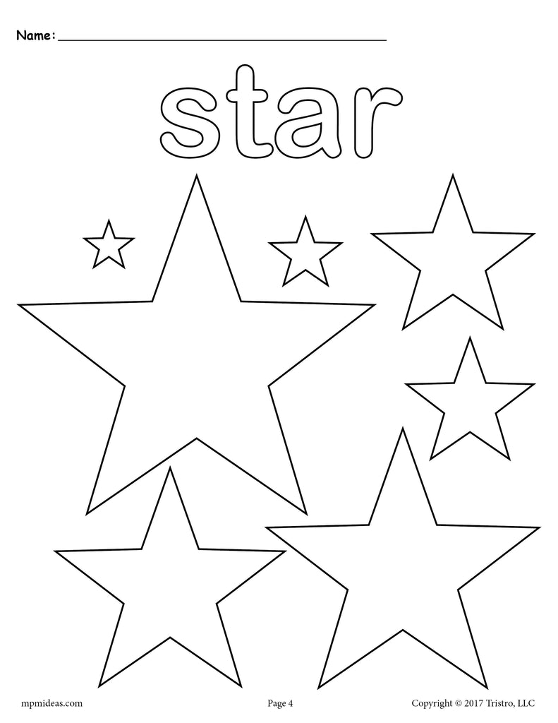 Stars coloring page