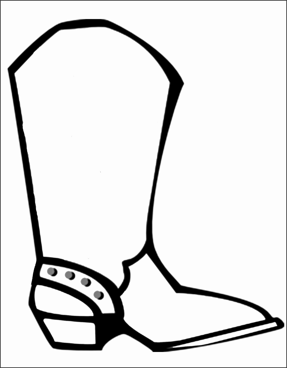 Cowboy boot cake template printable