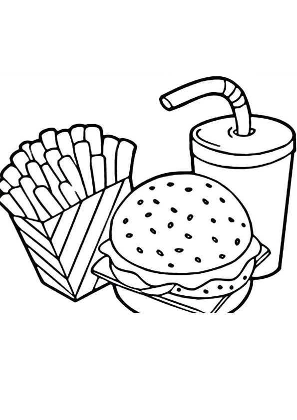 Coloring pages fast food coloring page