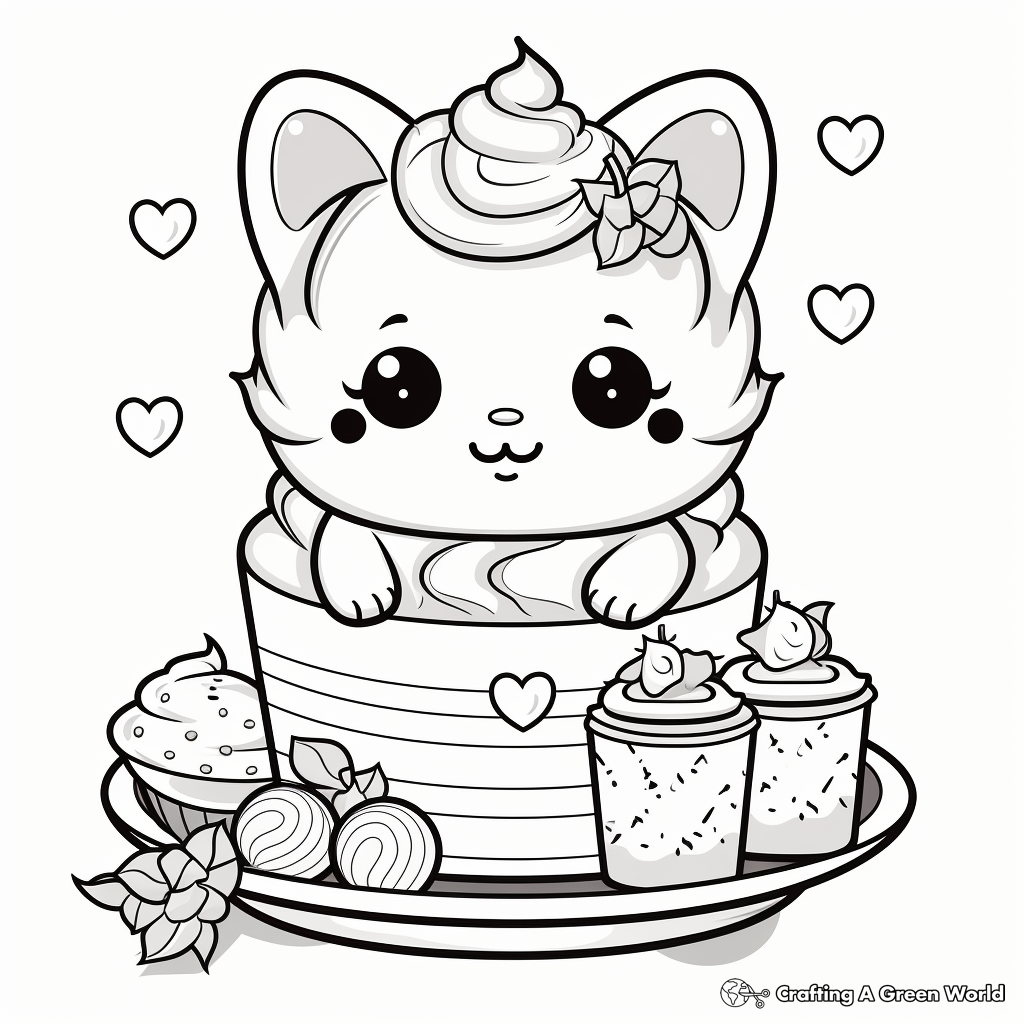 Food kawaii coloring pages