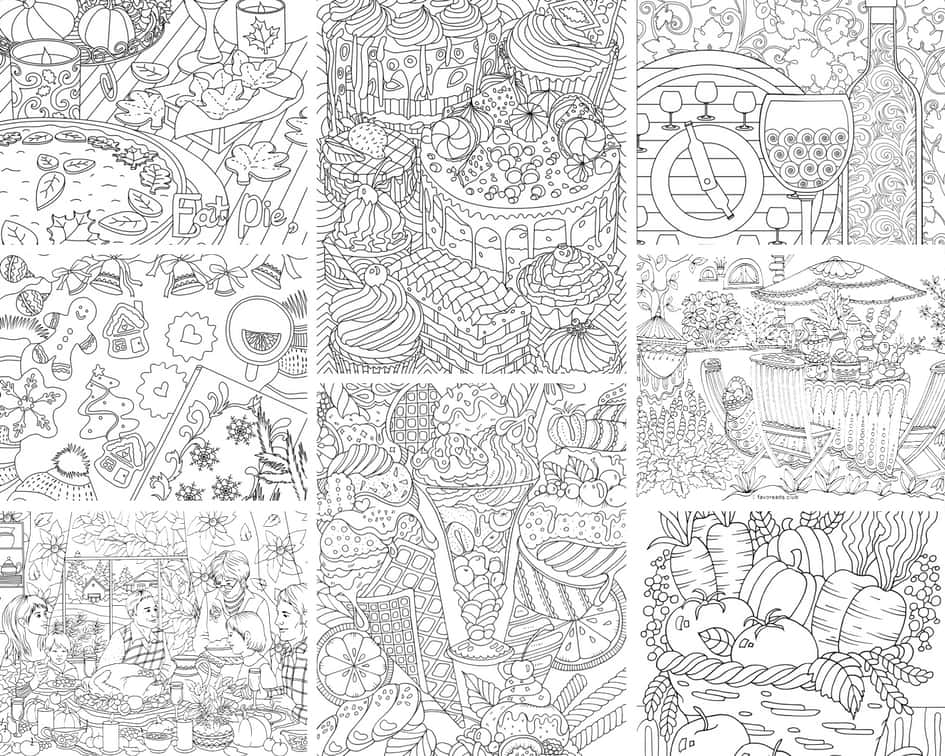 Food and drinks â coloring pages â favoreads coloring club