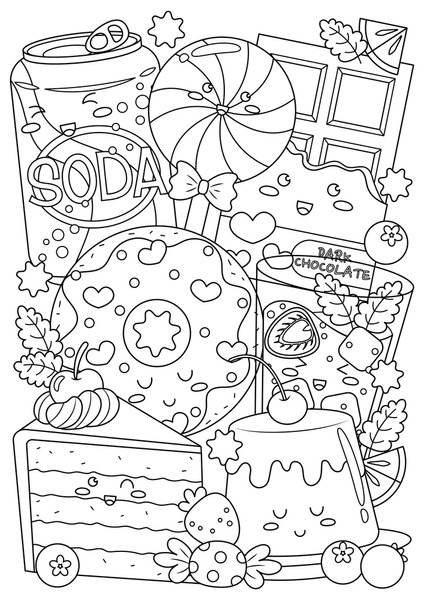 Adult coloring pages food images stock photos d objects vectors