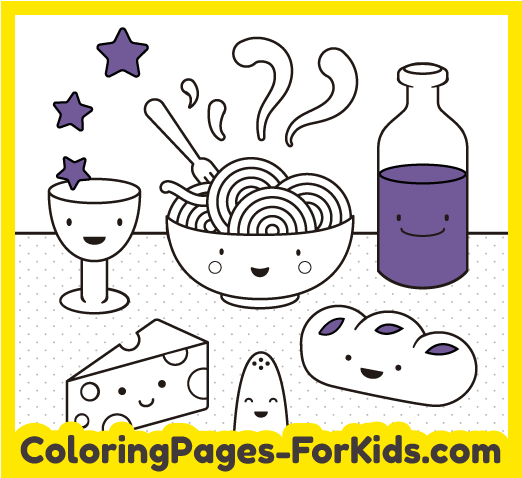 Food coloring pages for kids