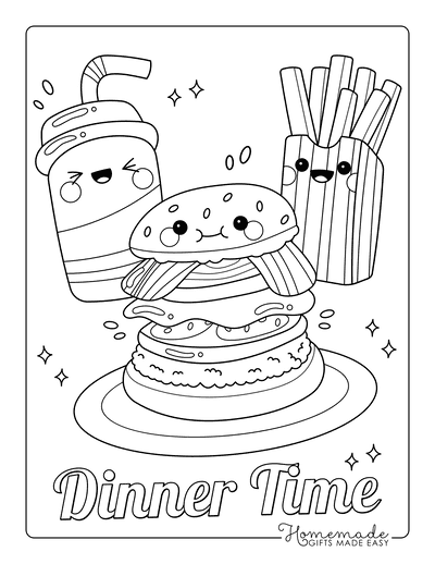 Free cute kawaii coloring pages for kids