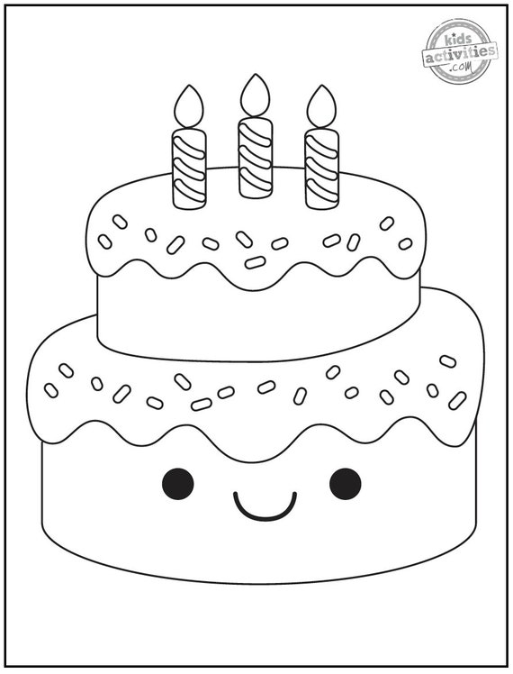 Cute kawaii food coloring pages