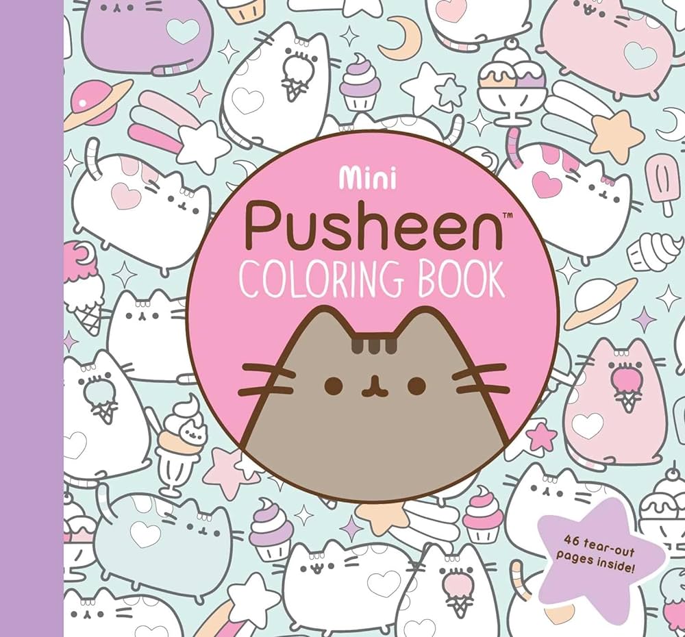 Mini pusheen coloring book a pusheen book belton claire books