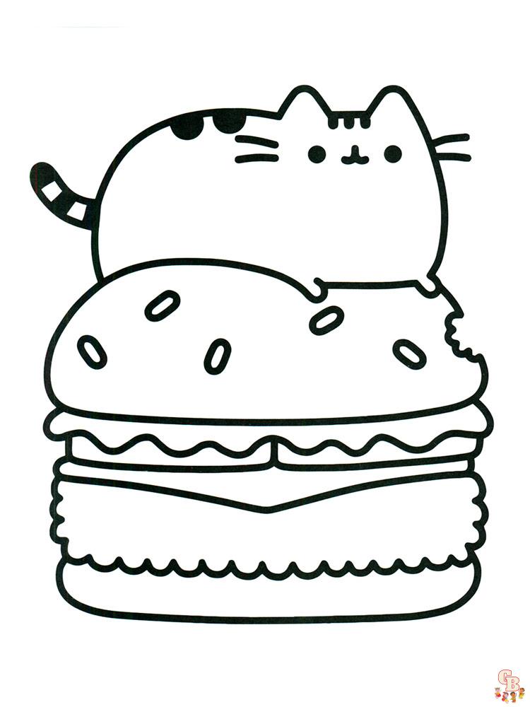 Enjoy the adorable pusheen coloring pages for free by gbcoloring on