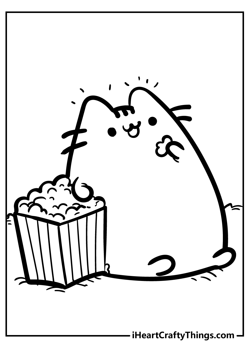 Pusheen coloring pages free printables