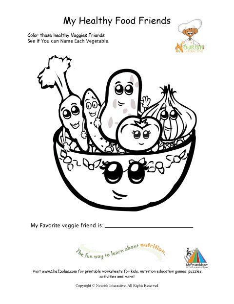 Healthy foods coloring page for young children food coloring pages kids nutrition nutrition