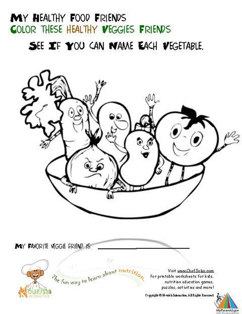 Healthy foods coloring page for young children food coloring pages healthy eating for kids teaching kids